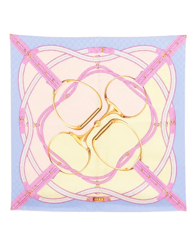 Gucci Schal mit Harness-Print - Rosa Rosa