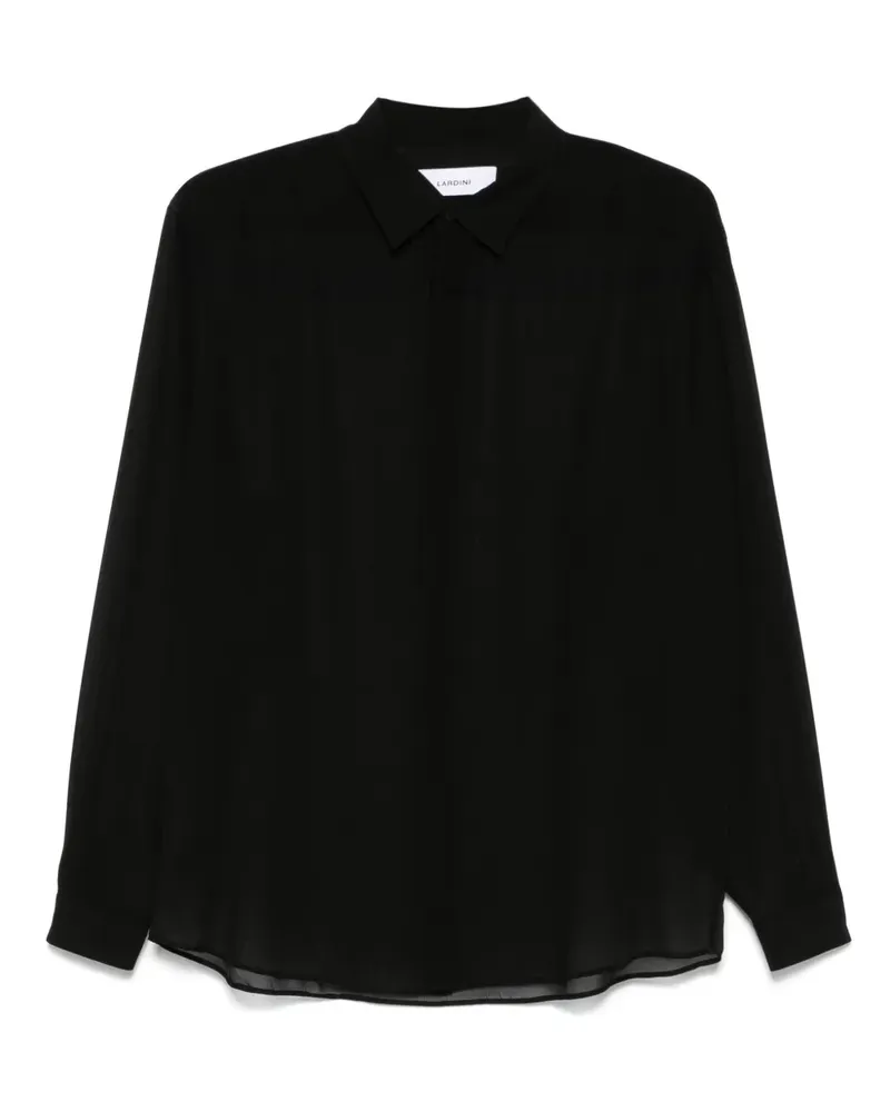 LARDINI Hemd aus Seide - Schwarz Schwarz