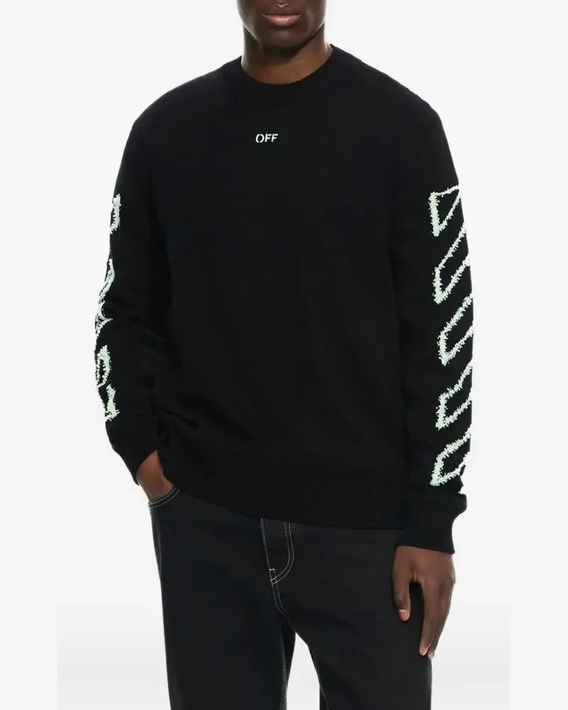 OFF-WHITE Arrows Skate Pullover mit rundem Ausschnitt - Schwarz Schwarz
