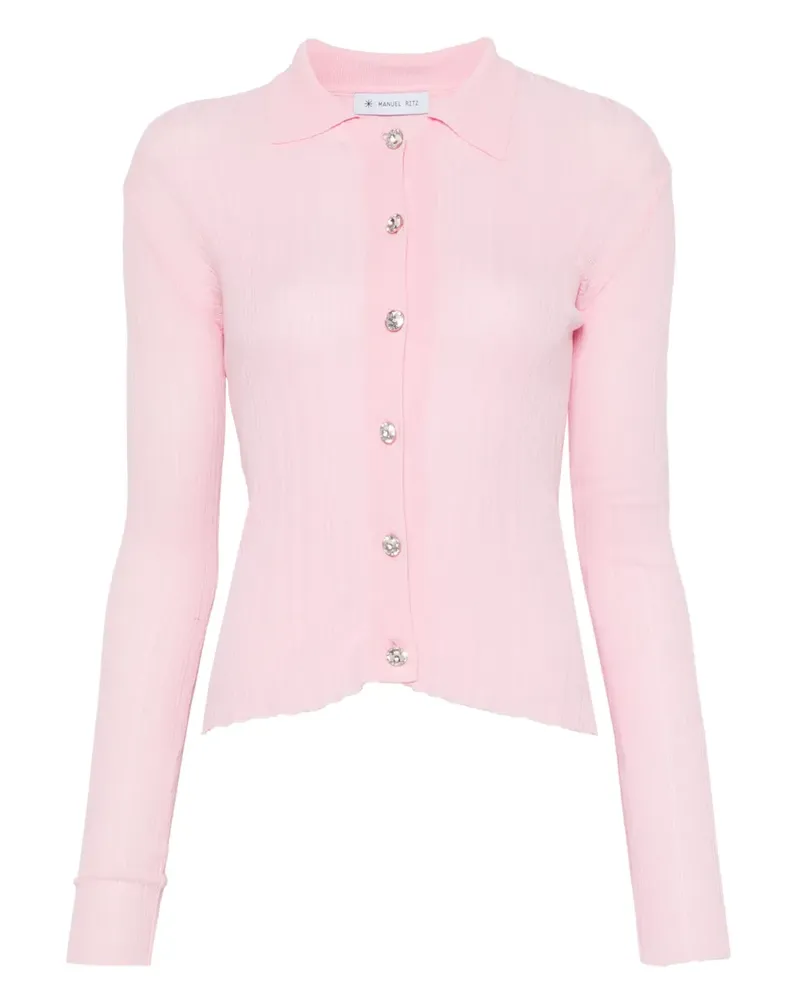 Manuel Ritz Geripptes Top - Rosa Rosa