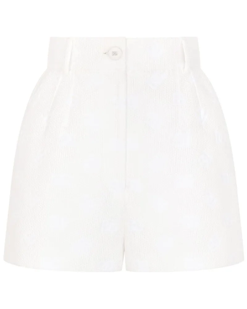 Dolce & Gabbana Jacquard-Shorts mit Logo - Nude Nude