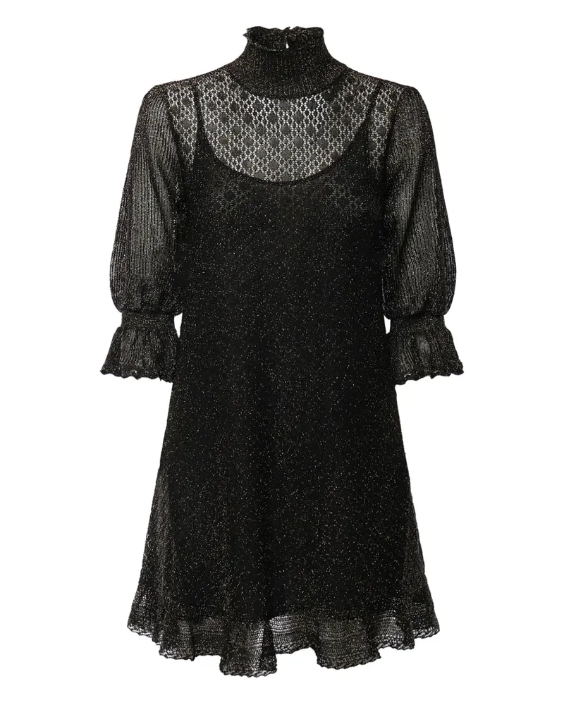 Chloé ruffled high-neck mini dress - Schwarz Schwarz