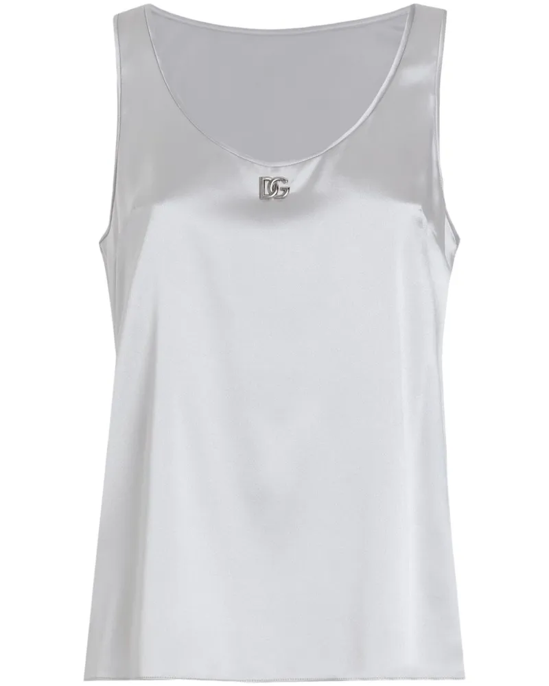 Dolce & Gabbana Top mit Logo-Schild - Grau Grau