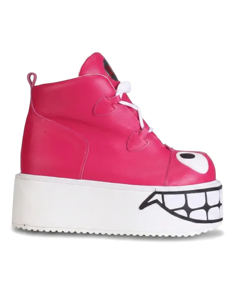 swear Smiley Stiefel - Rosa Rosa
