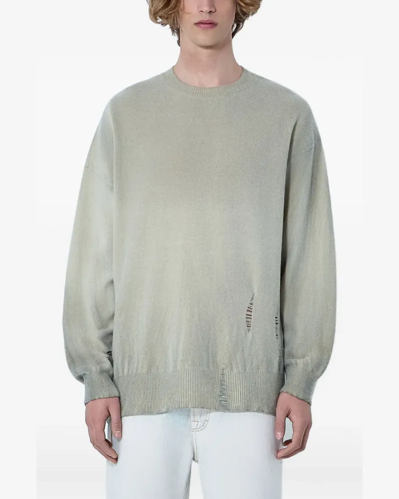 Our Legacy Slant Knit distressed sweater - Grau Grau
