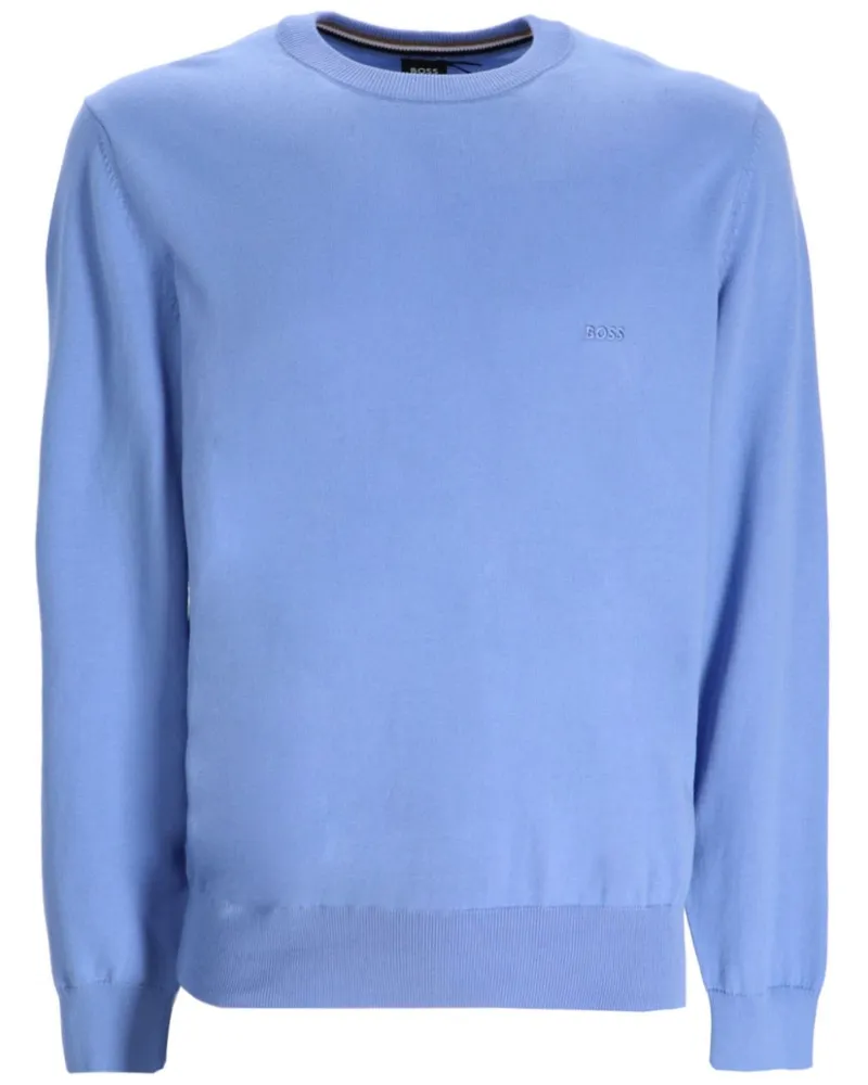 HUGO BOSS Pullover mit Logo-Stickerei - Blau Blau