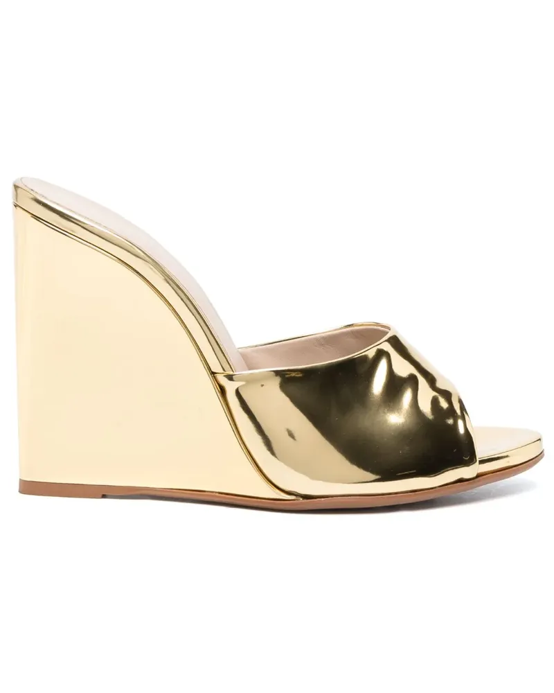 Le Silla Kira Pantoletten mit Wedge-Absatz 124mm - Gold Gold