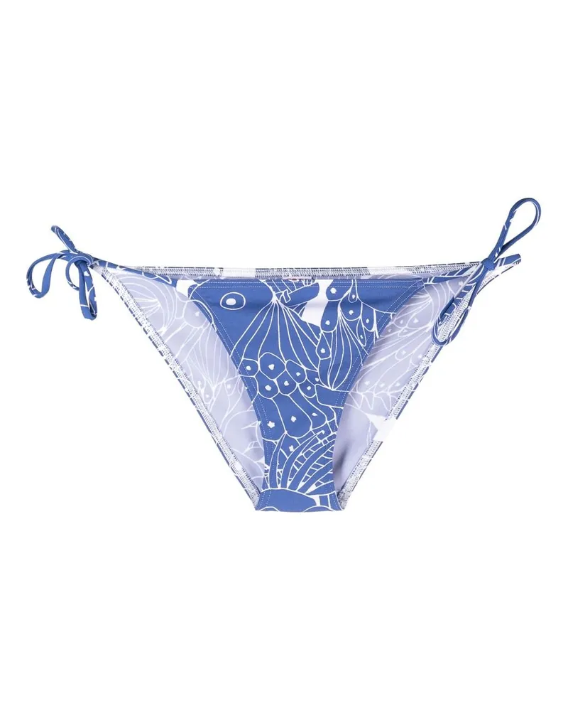 Eres Gerardo Bikinihöschen mit Vogel-Print - Blau Blau