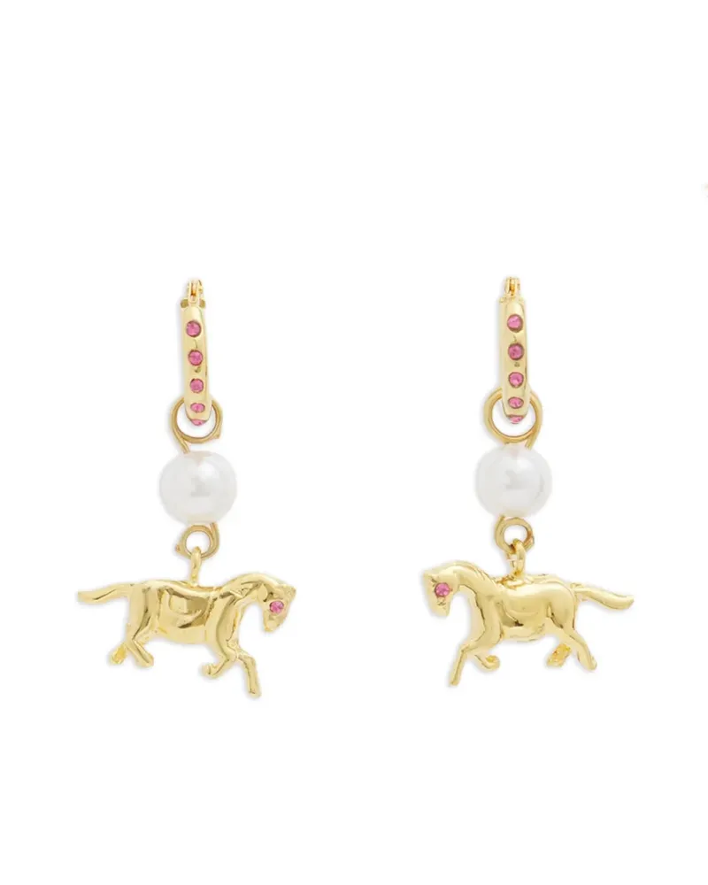 Marni Ohrringe mit Pferdeanhänger - Gold Gold