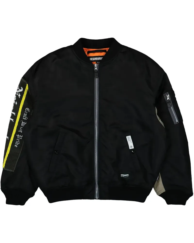 Neighborhood MA-1 Flight Bomberjacke - Schwarz Schwarz
