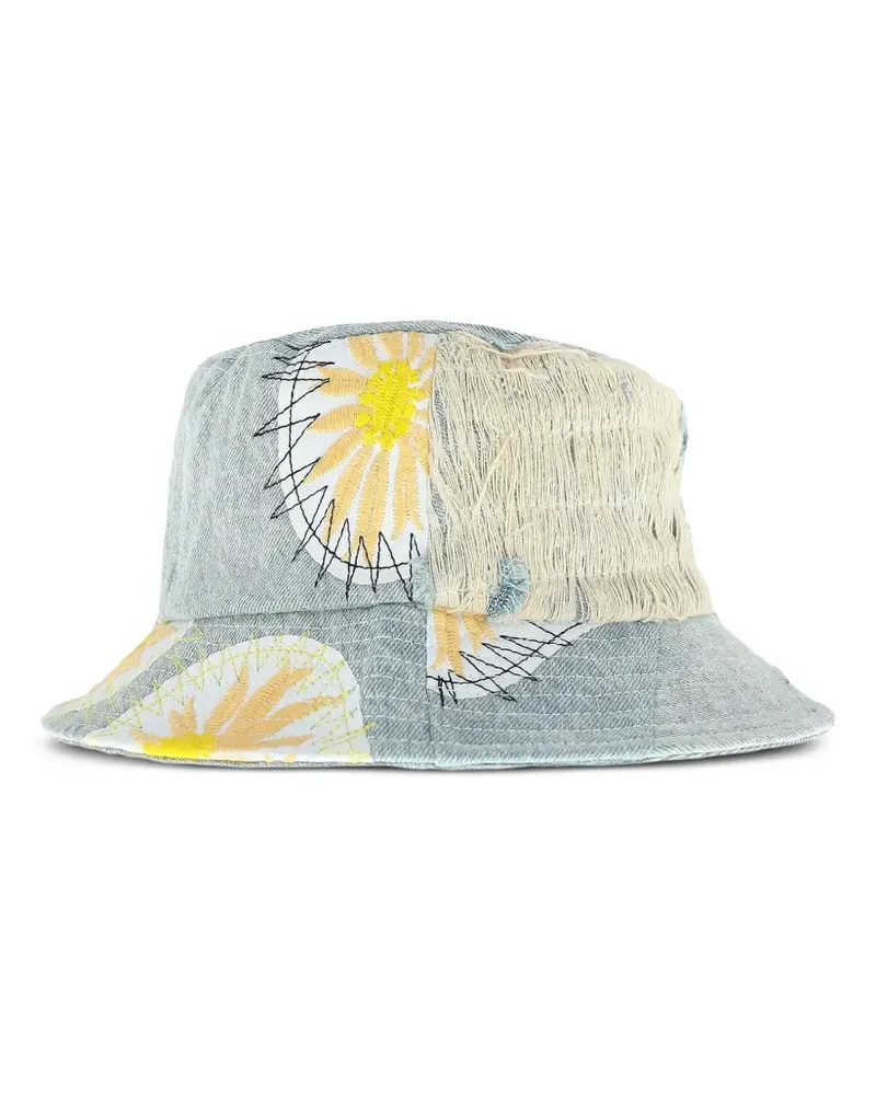 WHO DECIDES WAR Fischerhut mit Blumenstickerei - Blau Blau