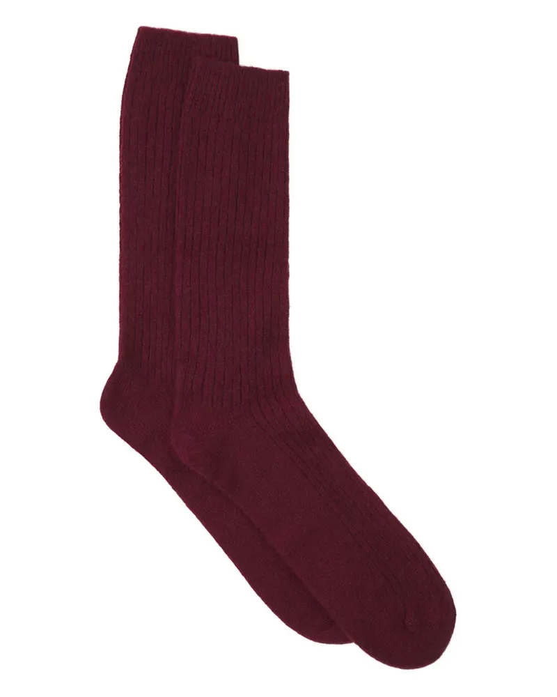 Lanvin Socken aus geripptem Strick - Rot Rot