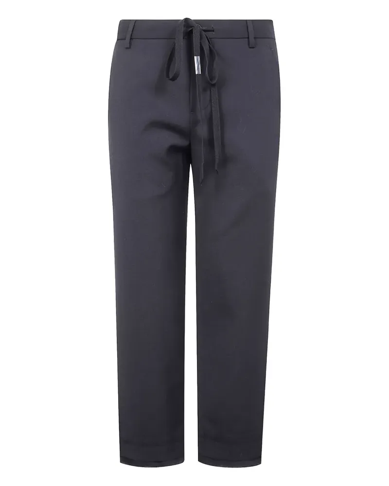 Ann Demeulemeester Gerade Hose mit Kordelzug - Schwarz Schwarz