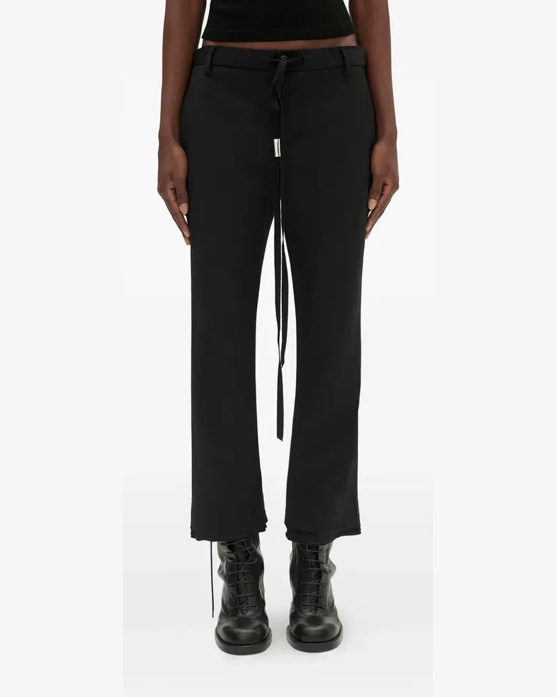 Ann Demeulemeester Gerade Hose mit Kordelzug - Schwarz Schwarz