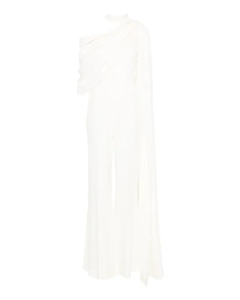 Elie Saab Ärmelloser Cady Jumpsuit - Weiß Weiß