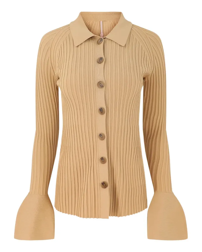 Alexis Olena ribbed-knit cardigan - Braun Braun