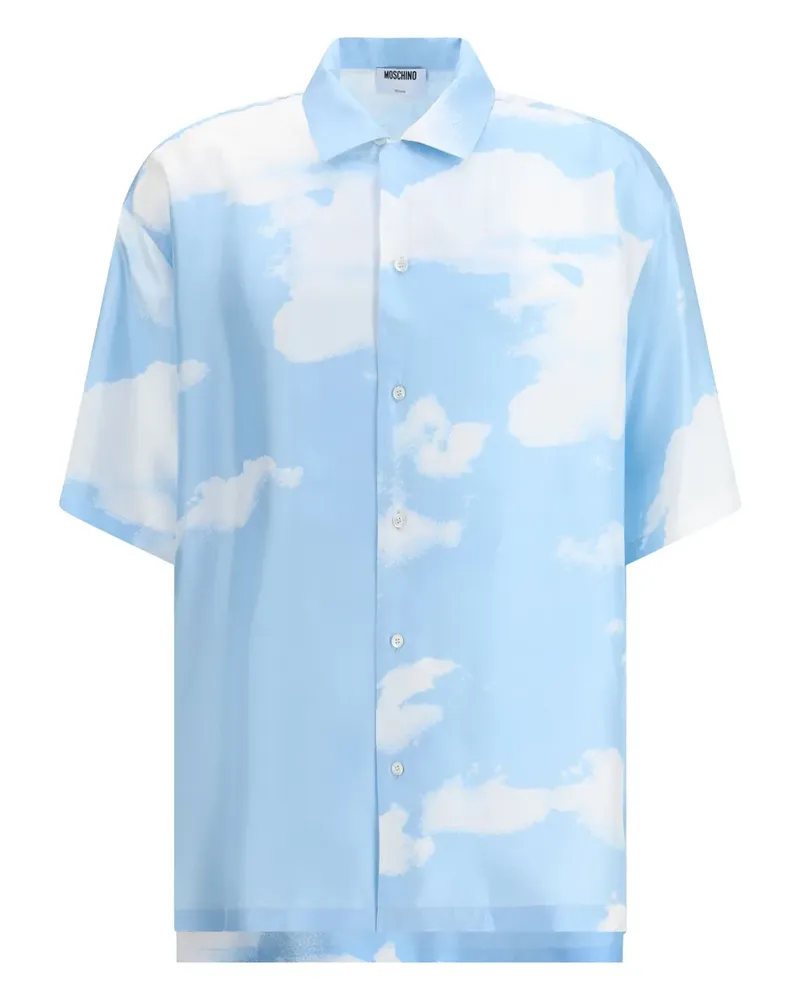 Moschino T-Shirt mit Wolken-Print - Blau Blau