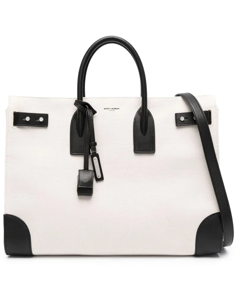 Saint Laurent Großer Sac de Jour Shopper - Weiß Weiß