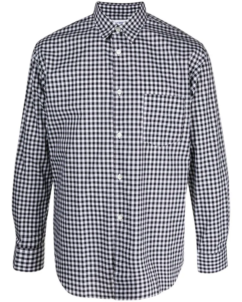 Comme des Garçons Kariertes Hemd - Schwarz Schwarz