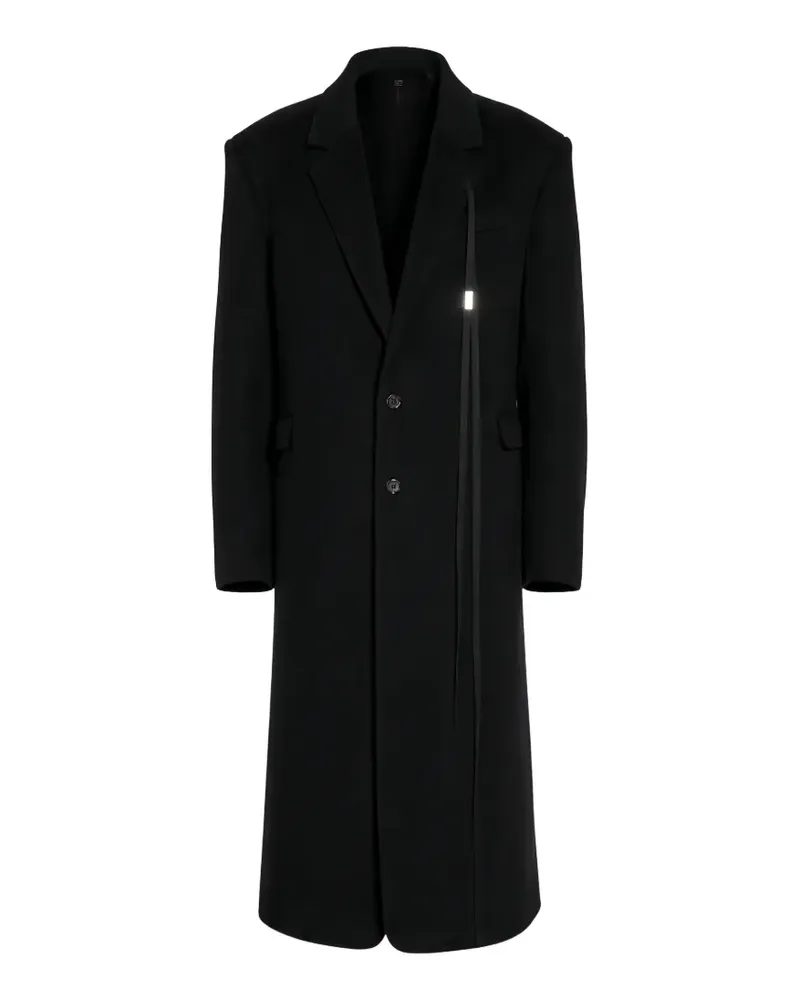 Ann Demeulemeester Mantel mit Knopfverschluss - Schwarz Schwarz