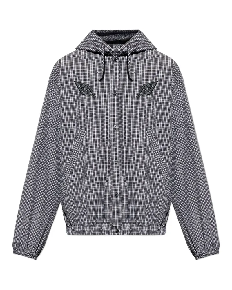 Umbro hooded check-pattern jacket - Grau Grau