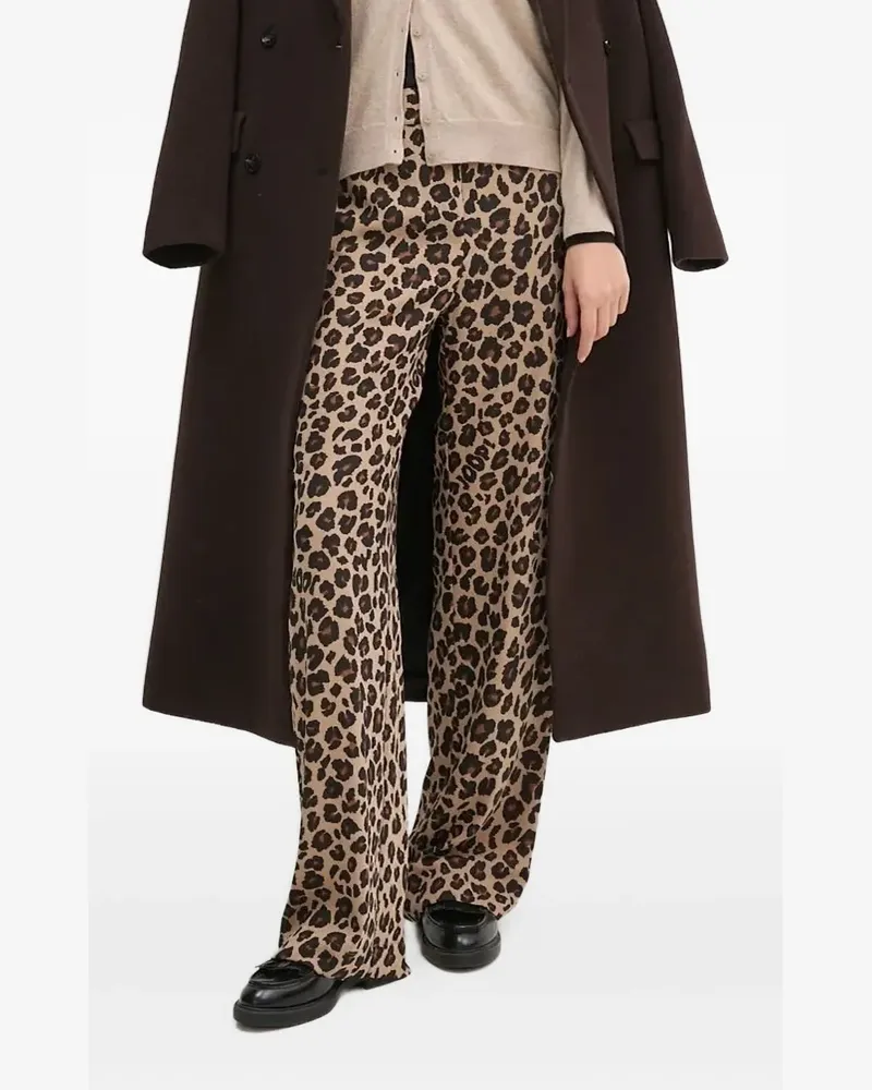 JOOP! Hose mit Leoparden-Print - Braun Braun