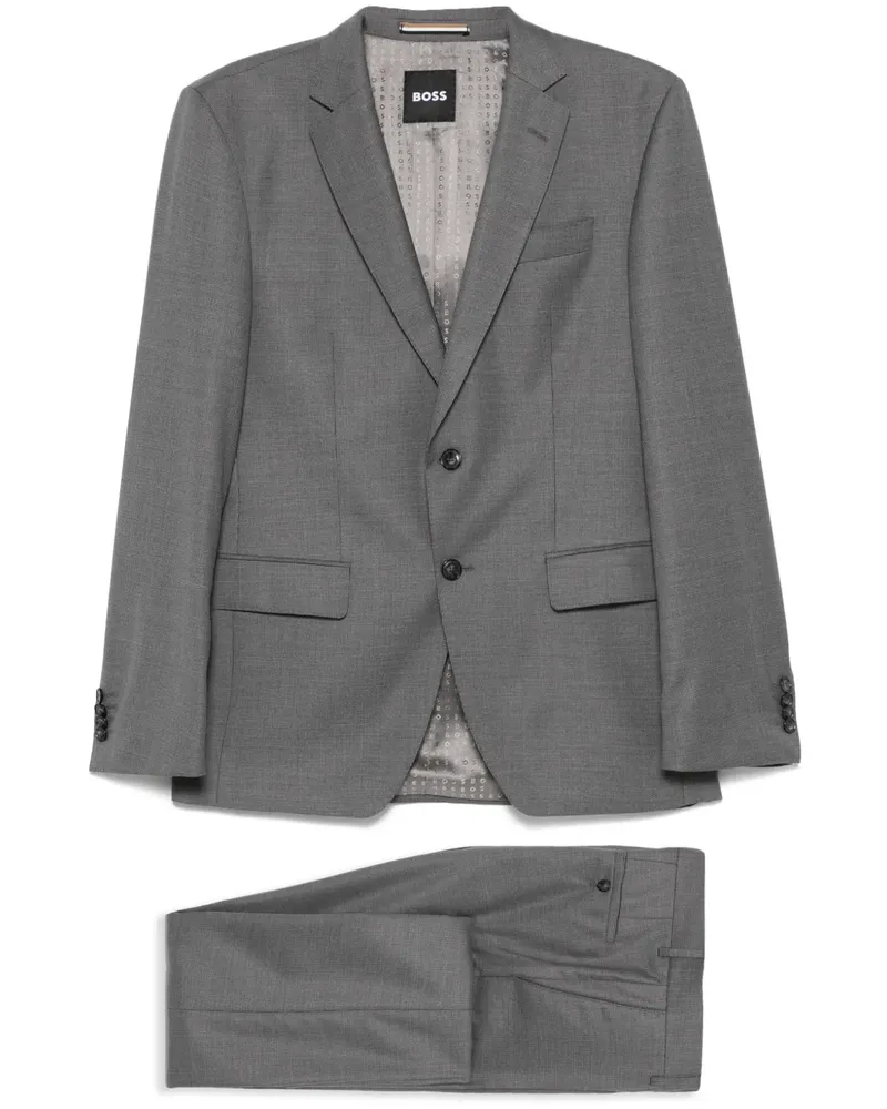 HUGO BOSS Anzug mit Hahnentrittmuster - Grau Grau