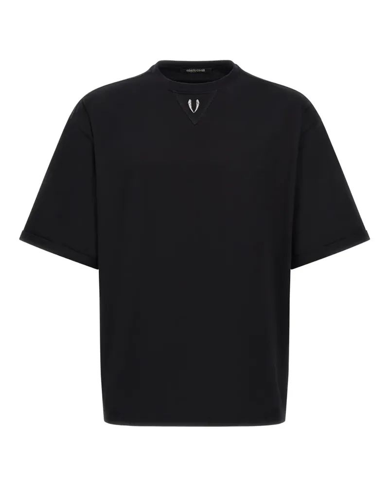 Roberto Cavalli T-Shirt aus Jersey - Schwarz Schwarz