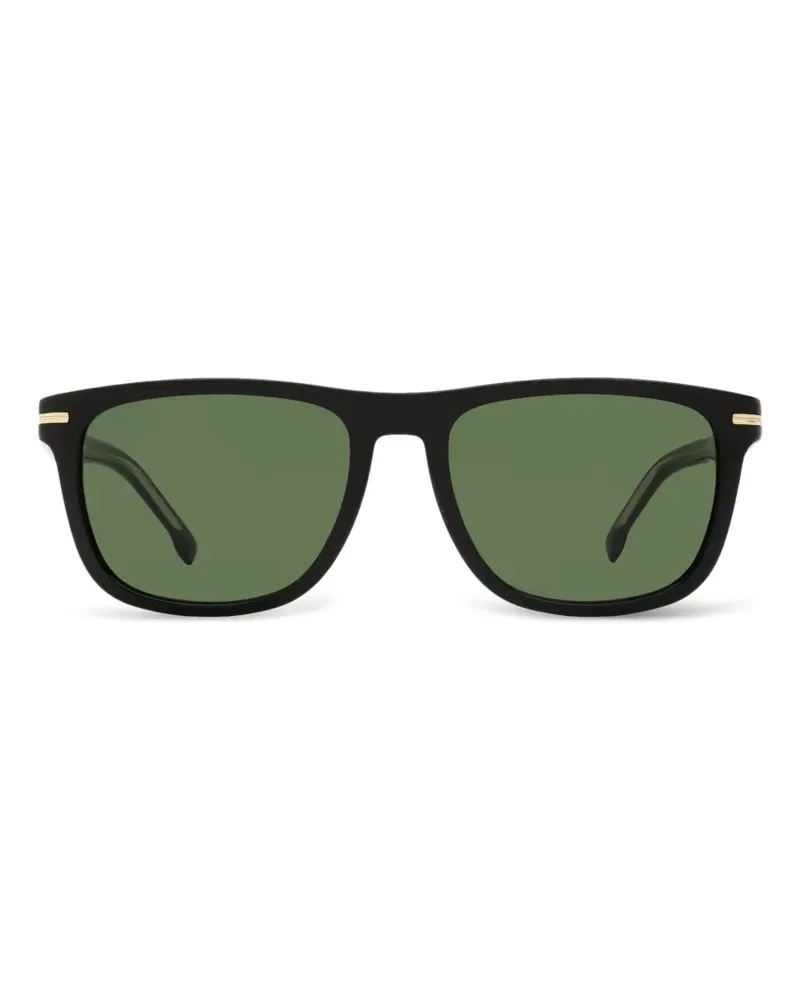 HUGO BOSS Sonnenbrille mit eckigem Gestell - Schwarz Schwarz