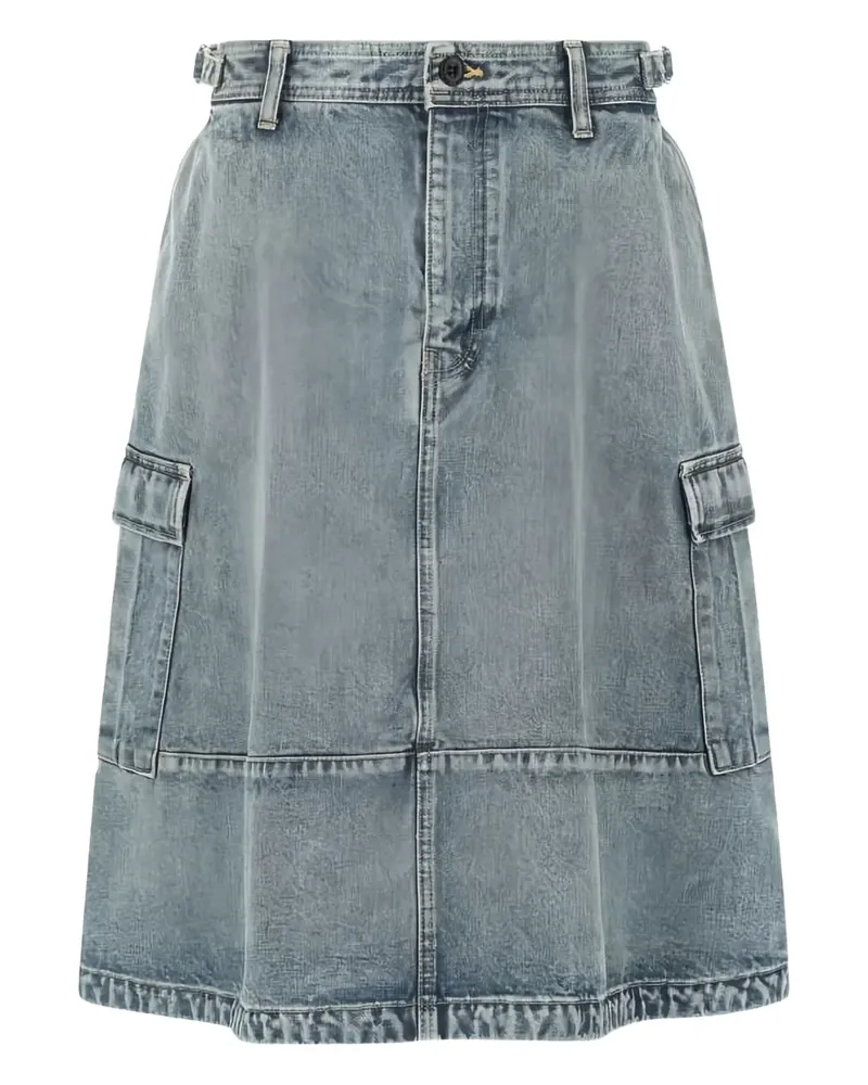 Balenciaga Jeansrock mit Stickerei - Blau Blau