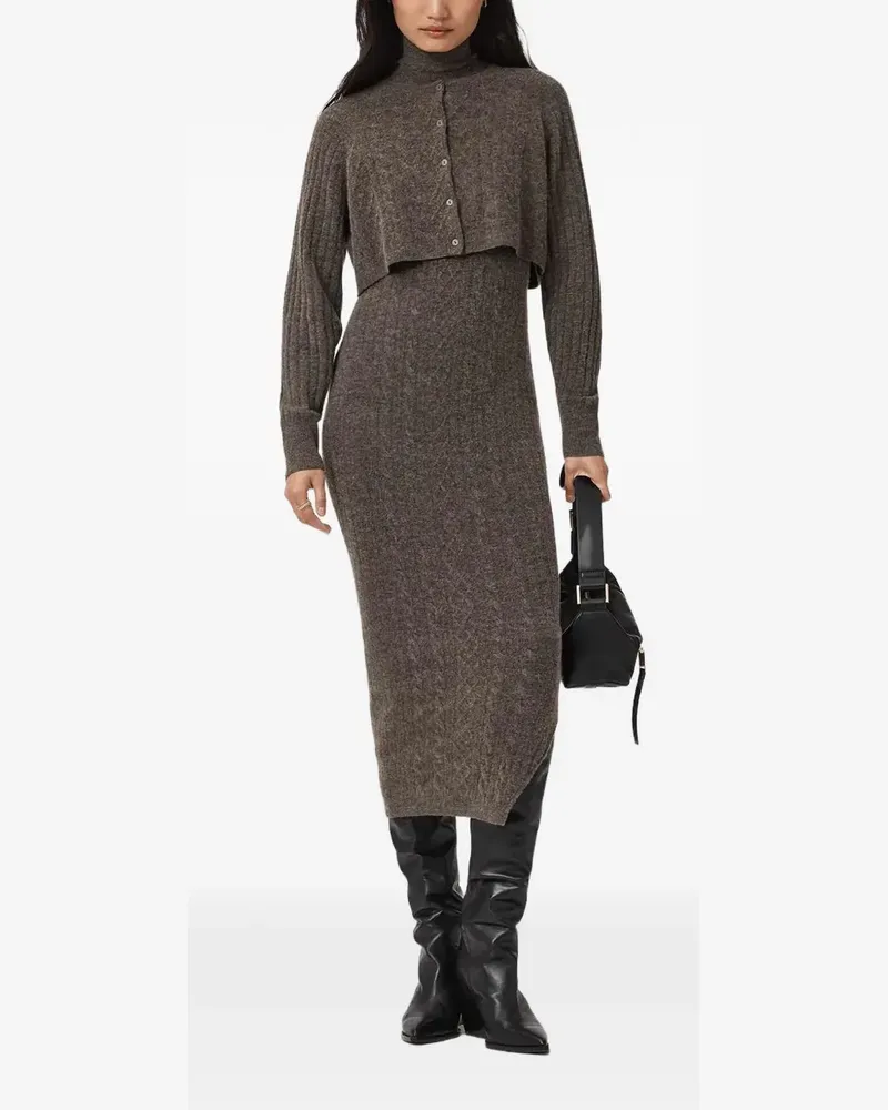 AllSaints Sabine Cardigan-Kleid-Set mit Rollkragen - Braun Braun