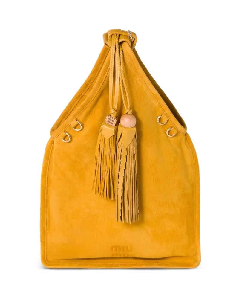 Miu Miu Shopper mit Quasten - Gelb Gelb