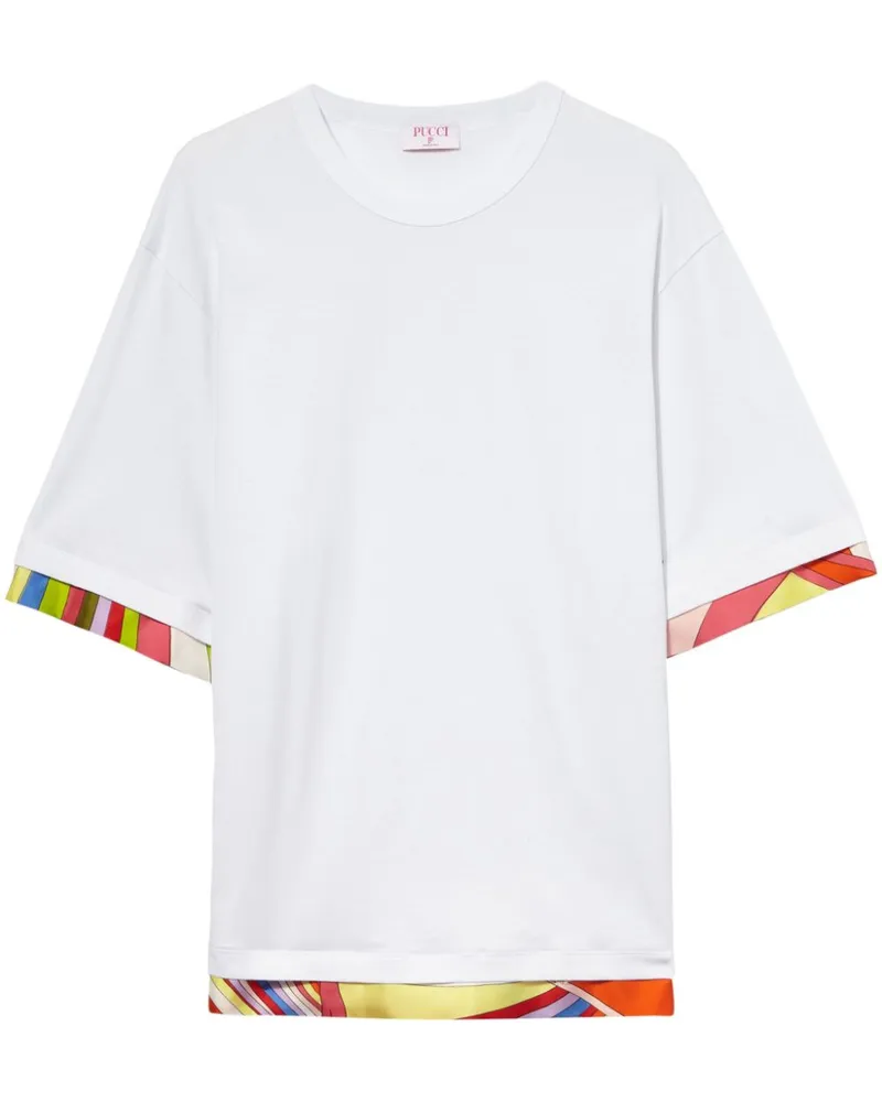 Emilio Pucci T-Shirt mit Kontrastdetails - Weiß Weiß