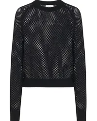 Rosetta Getty Sweatshirt aus Mesh Schwarz