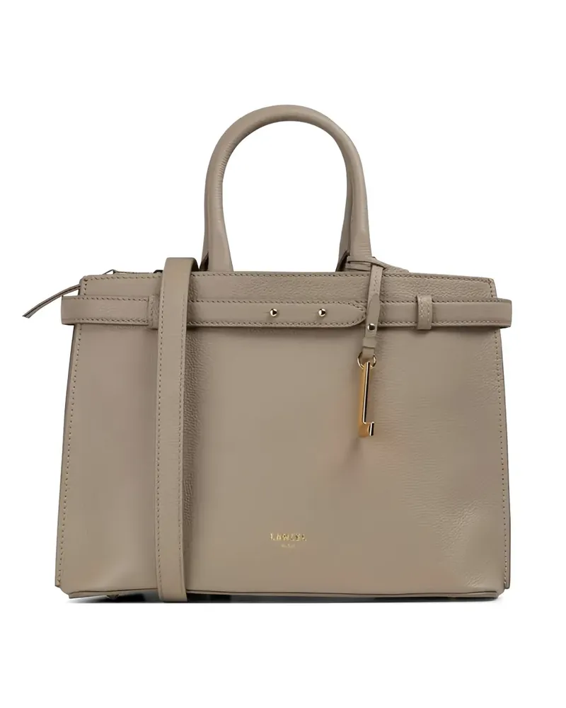 Lancel Faubourg top-handle leather tote bag - Nude Nude
