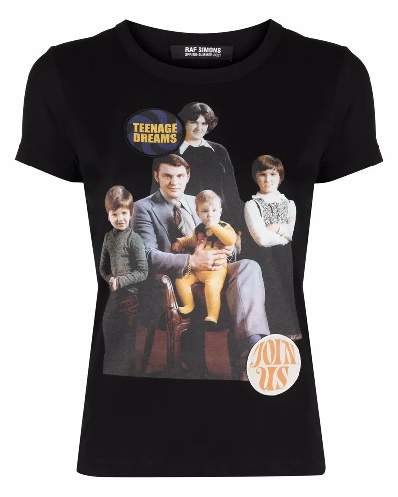 Raf Simons T-Shirt mit Print - Schwarz Schwarz