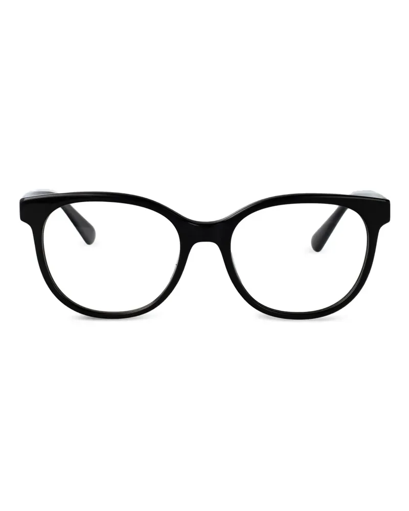 Longchamp Brille mit rundem Gestell - Schwarz Schwarz