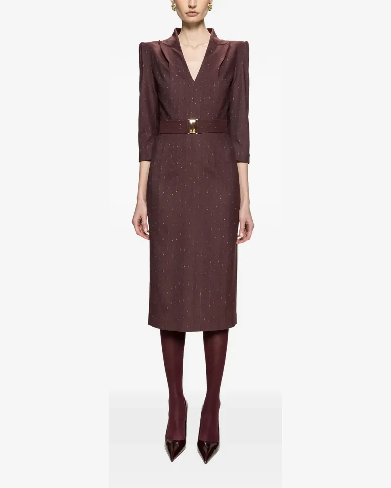 NISSA Midkleid mit Gürtel - Rot Rot