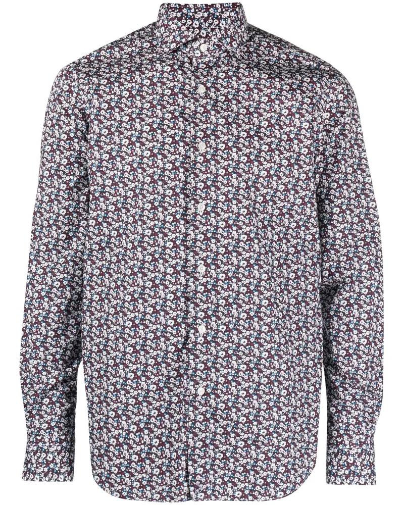 XACUS Hemd mit Blumen-Print - Rot Rot