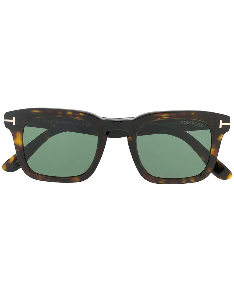 Tom Ford Eckige 'Dax' Sonnenbrille - Braun Braun