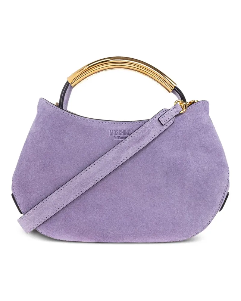 Moschino Handle-Me Tote Bag aus Wildleder - Violett Violett
