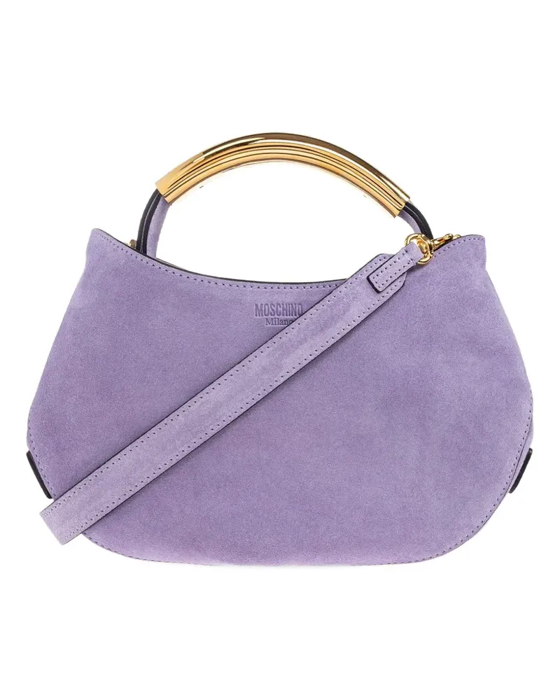 Moschino Handle-Me Tote Bag aus Wildleder - Violett Violett