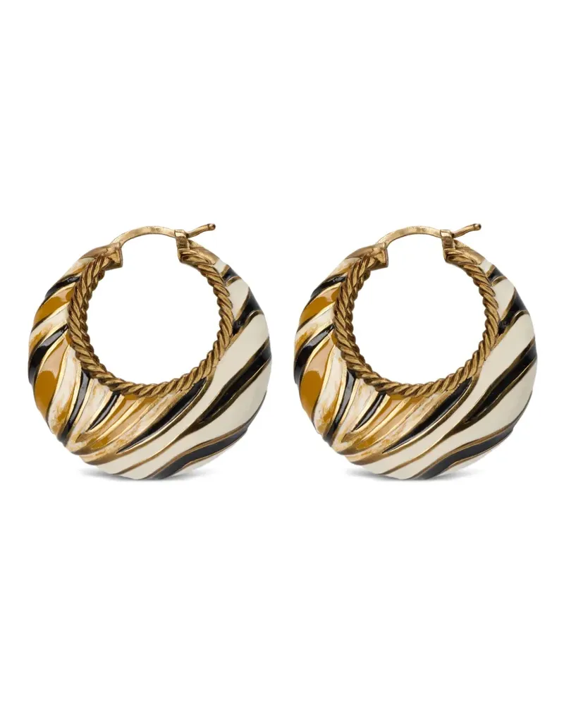 Roberto Cavalli Ohrringe mit Logo-Prägung - Gold Gold