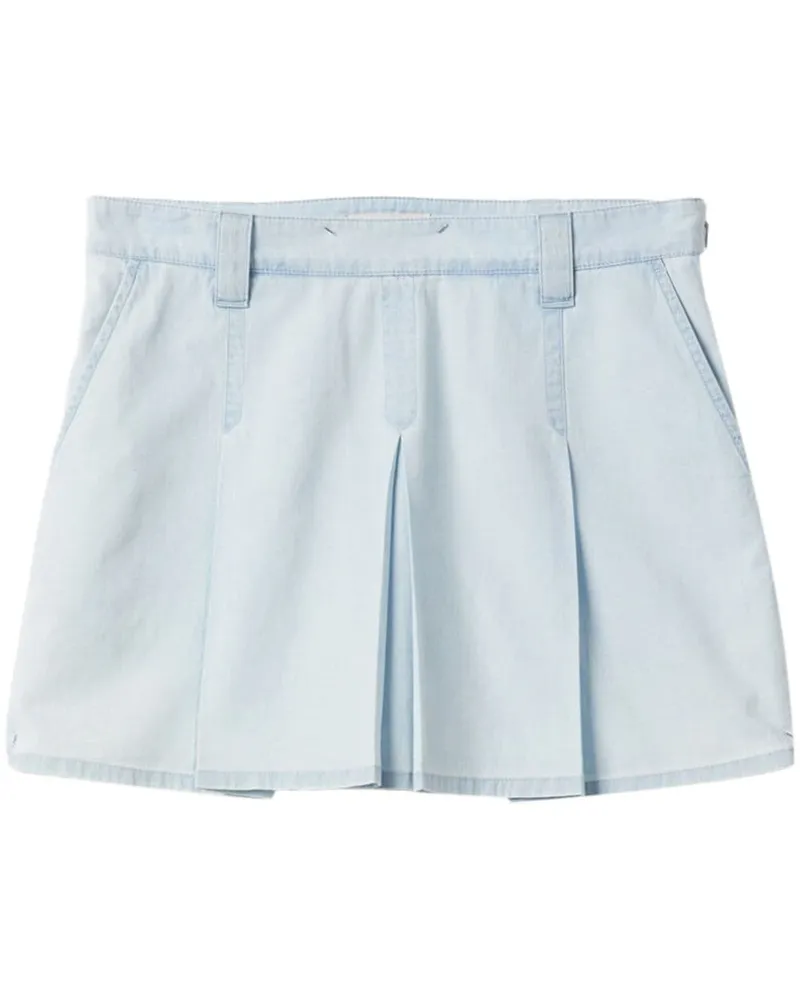 Miu Miu Tief sitzender Chambray-Rock - Blau Blau
