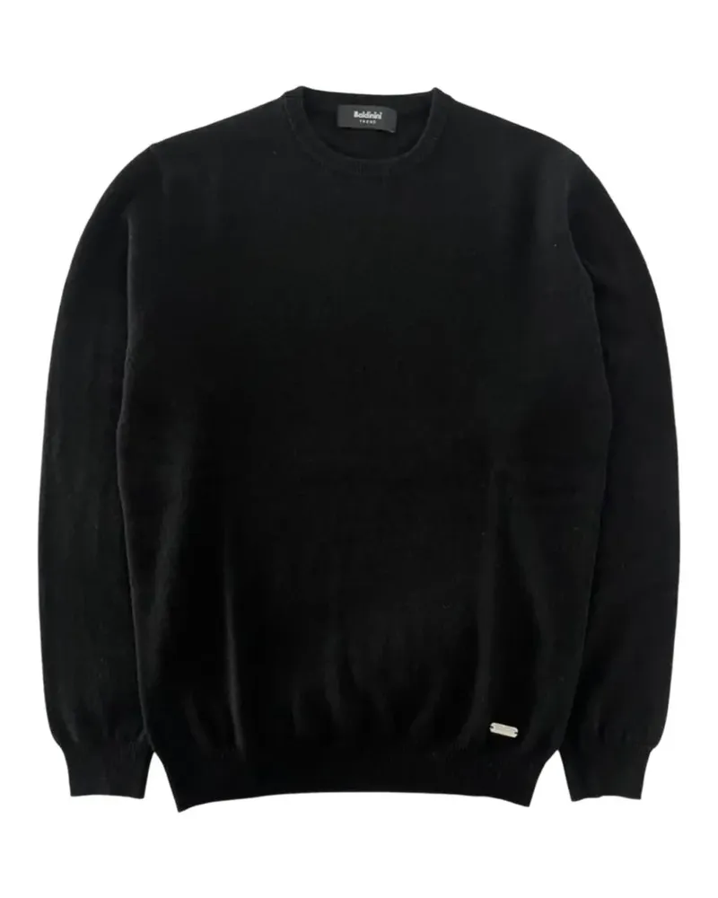 Baldinini Sweatshirt mit Logo-Schild - Schwarz Schwarz