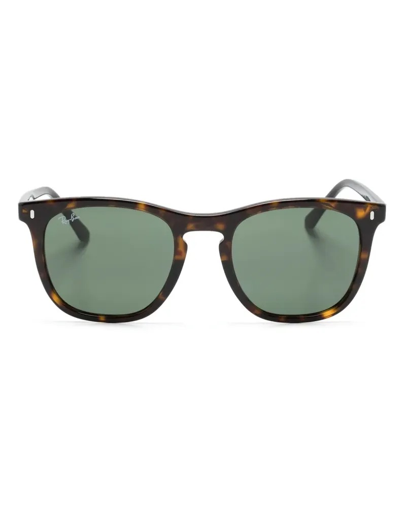 Ray Ban RB2210 Sonnenbrille mit eckigem Gestell - Braun Braun