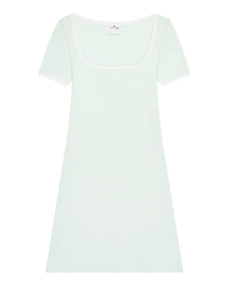 Courrèges Kleid mit eckigem Ausschnitt - Blau Blau