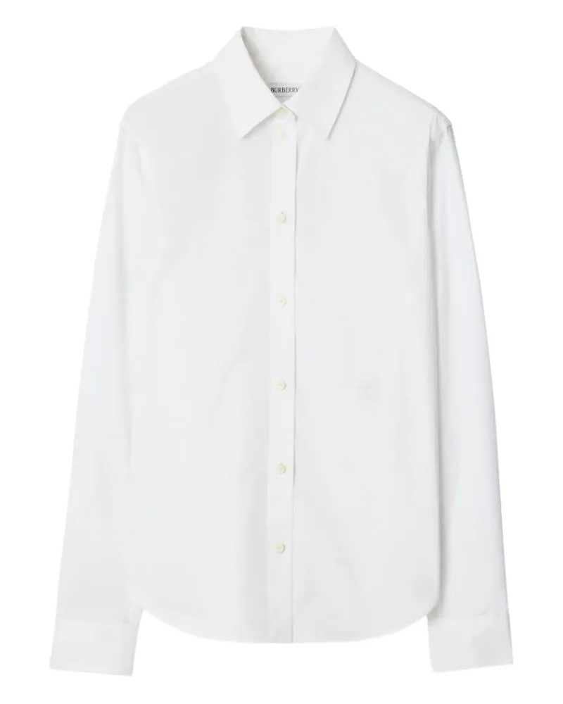 Burberry embroidered long-sleeve shirt - Weiß Weiß