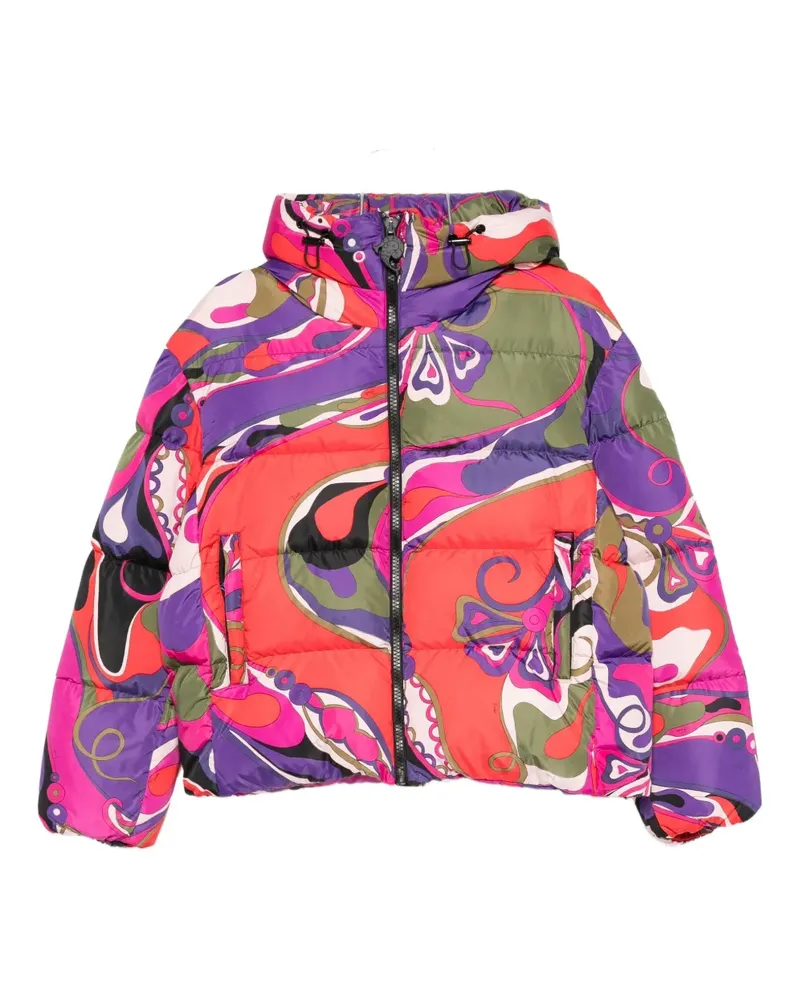 Emilio Pucci abstract-print puffer jacket - Violett Violett
