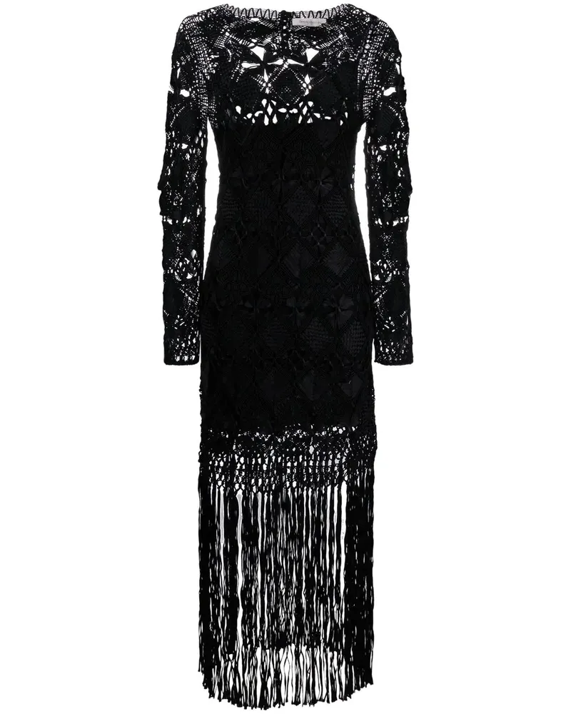 Zimmermann Kaleidoscope Makramee-Kleid - Schwarz Schwarz